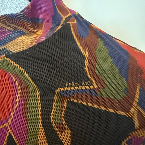 FARM Rio Multicolor Abstract horse Print Top - Picture 6 of 11